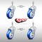 Service Caster 4 Inch SS Blue Polyurethane Wheel Swivel 3/8 Inch Threaded Stem Caster Set SCC SCC-SSTS20S414-PPUB-BLUE-381615-4 - alternate 4